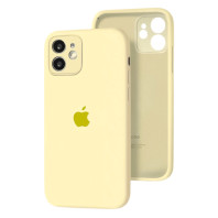 Чехол Silicone Case Full Camera для iPhone 12 Mellow yellow